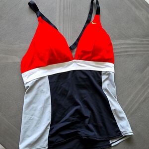 Nike Color Block Tankini Swim Top Size 6